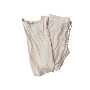 NUUDS Peach Pajama Ribbed Set Size Large (full set)